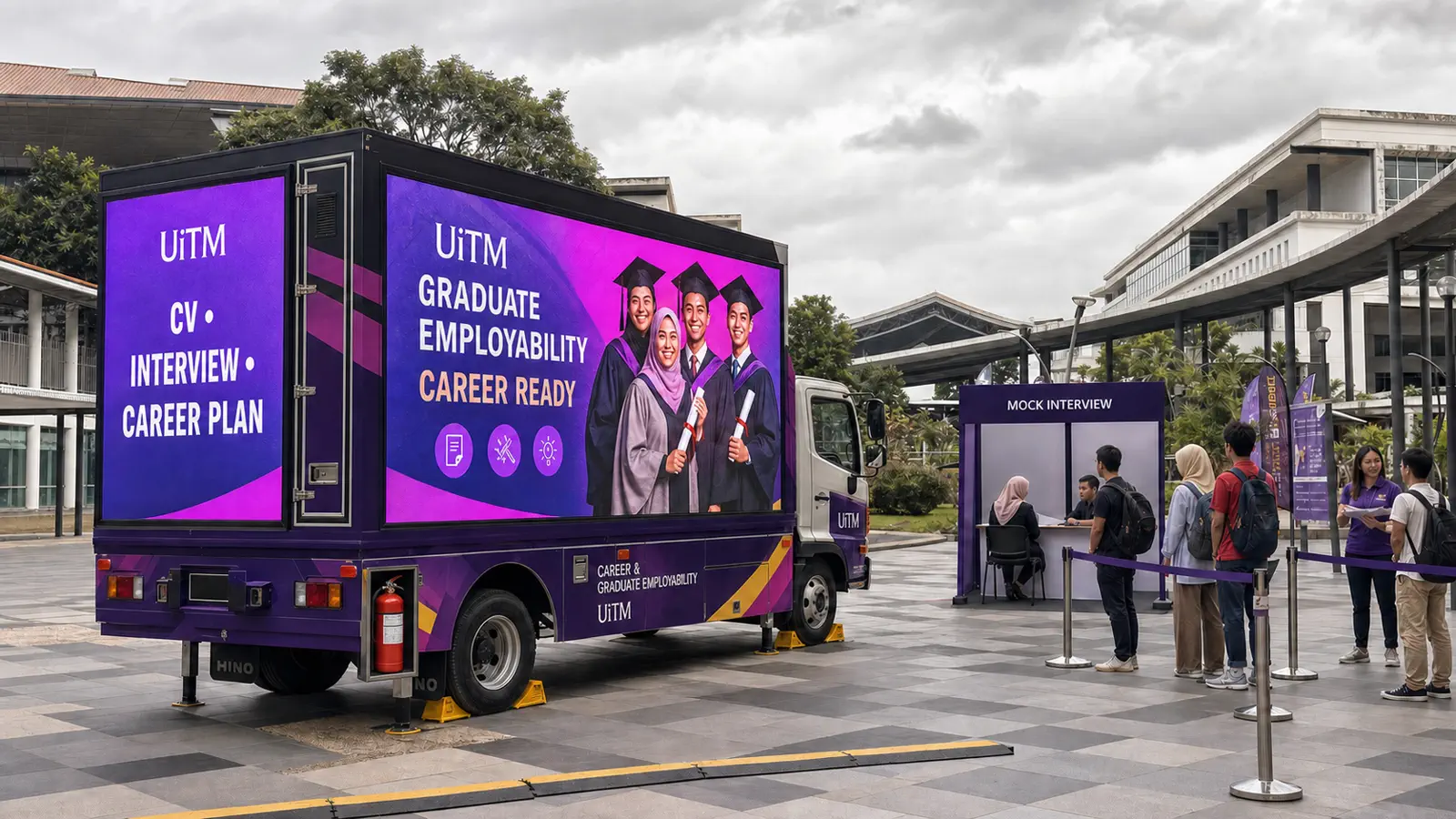 Entertainment Sampling & Demonstration activation format with a complete LED truck view