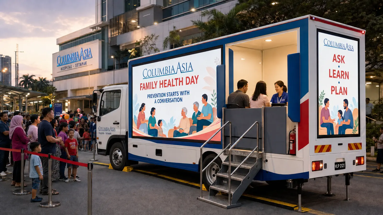 Event LED Truck Rental rental activation in Setapak, Kuala Lumpur, shown as a complete LED truck