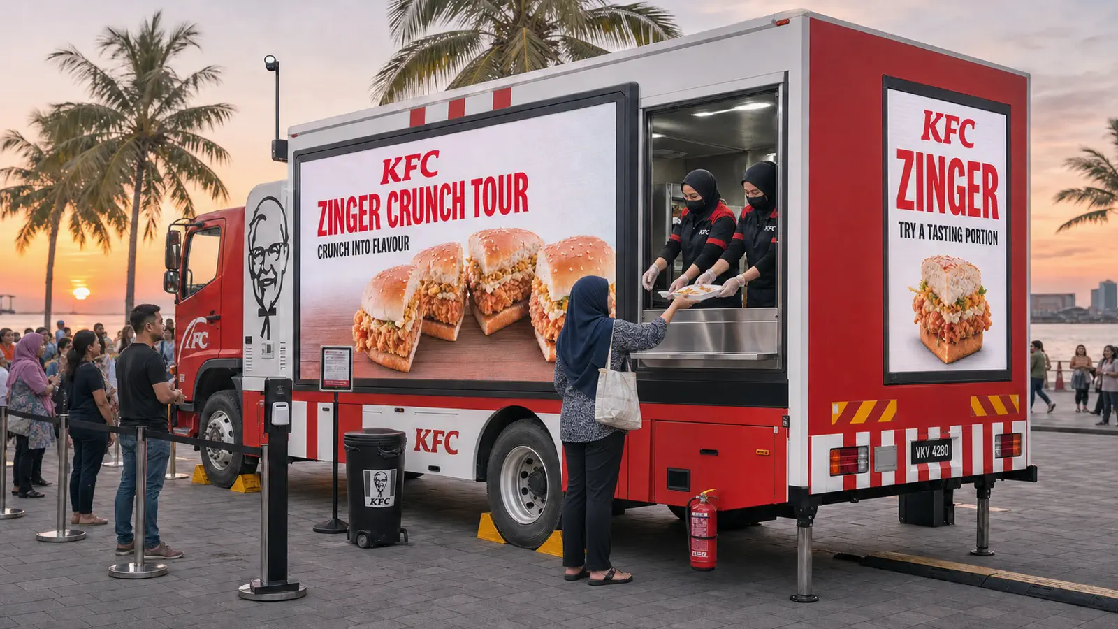 Tourism & Destination Event Entrance Takeover activation format with a complete LED truck view