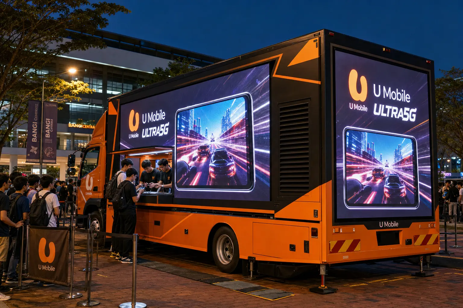 Retail & Mall Local Promotion Blitz activation format with a complete LED truck view