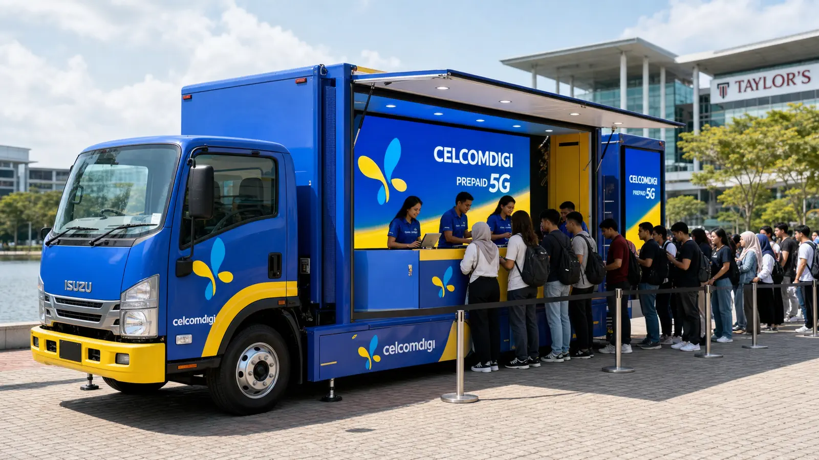 LED + Activation rental truck for campus connectivity promotion in Subang Jaya, Selangor