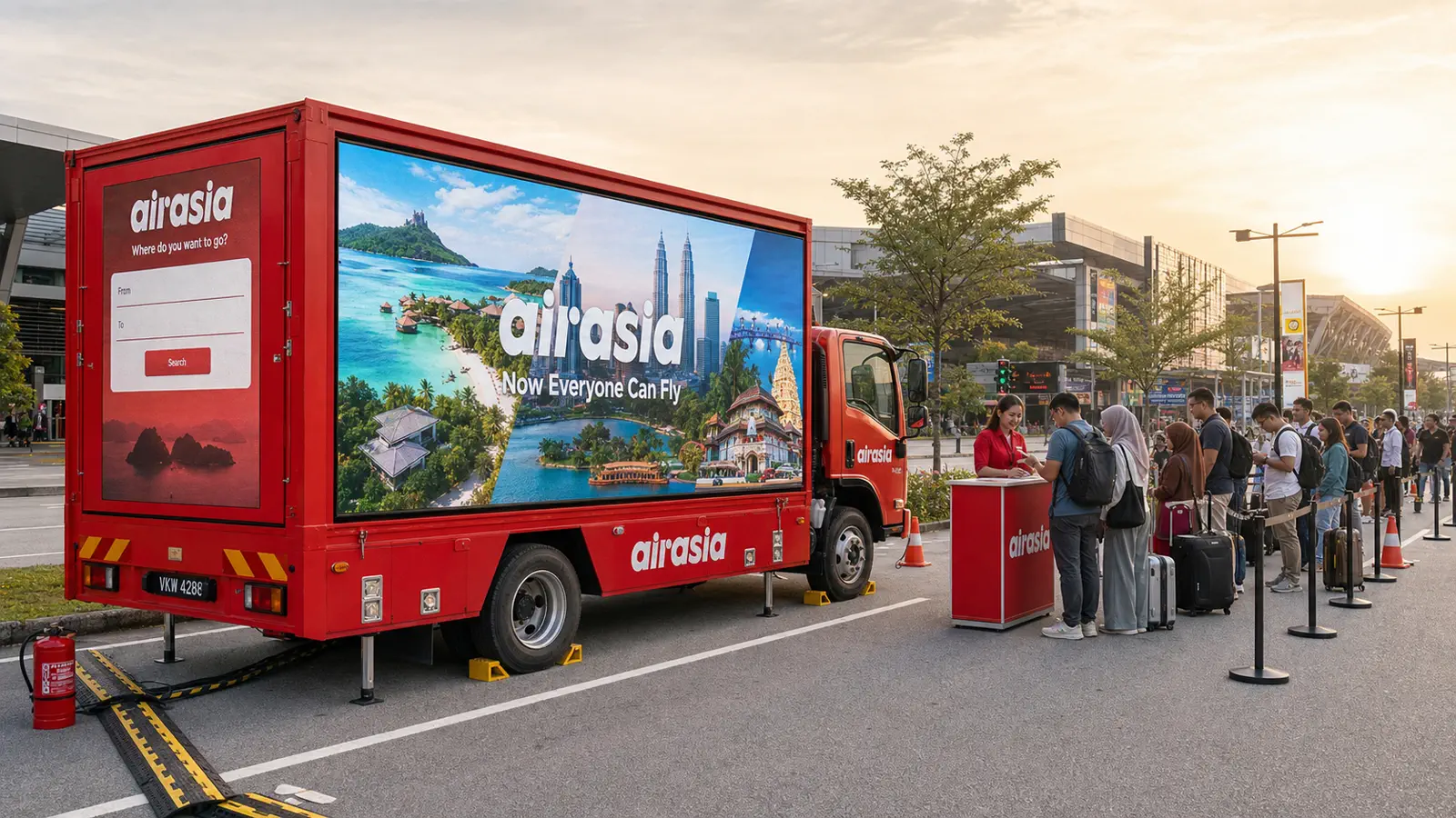 Government & Community Sampling & Demonstration activation format with a complete LED truck view