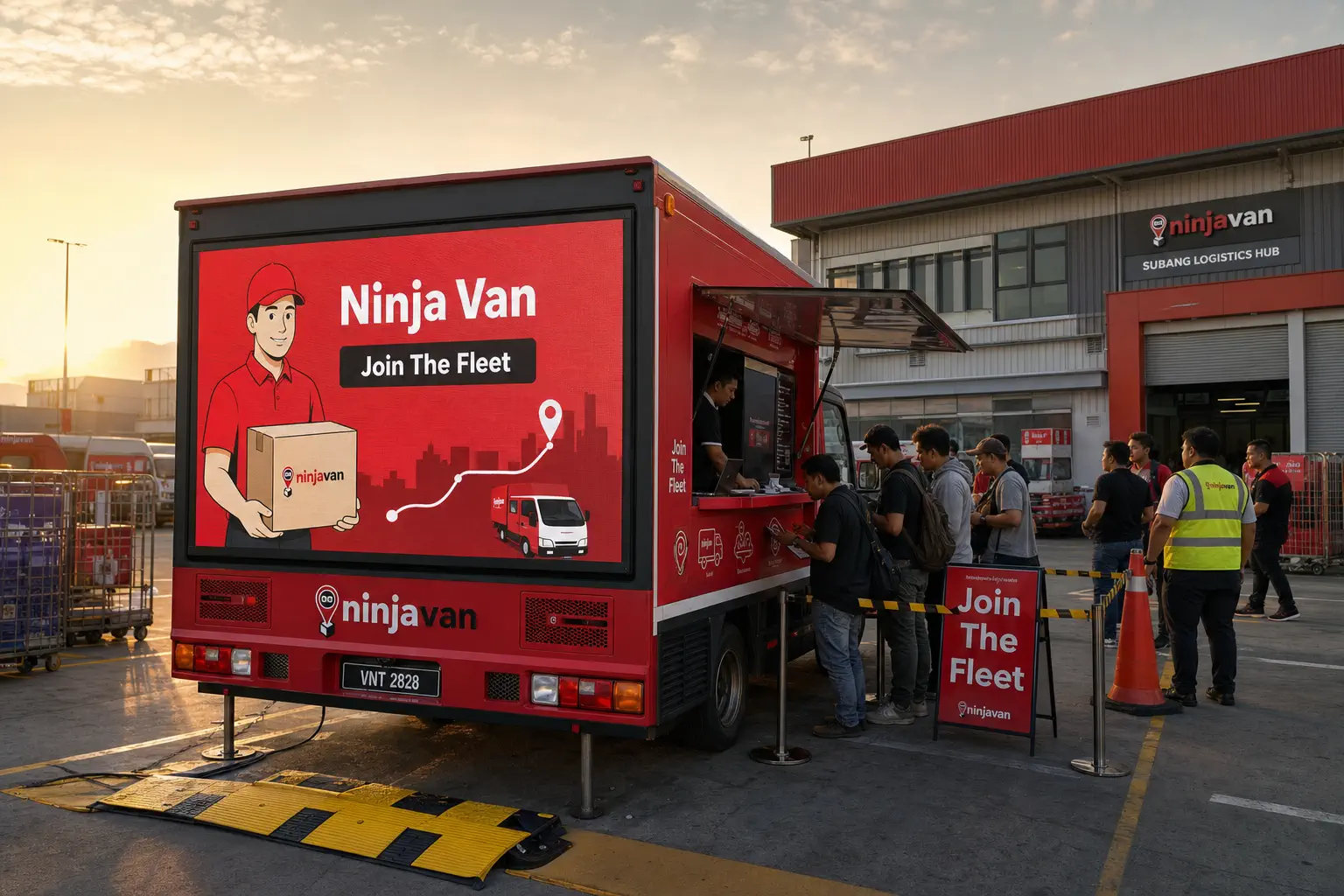 Corporate Local Promotion Blitz activation format with a complete LED truck view