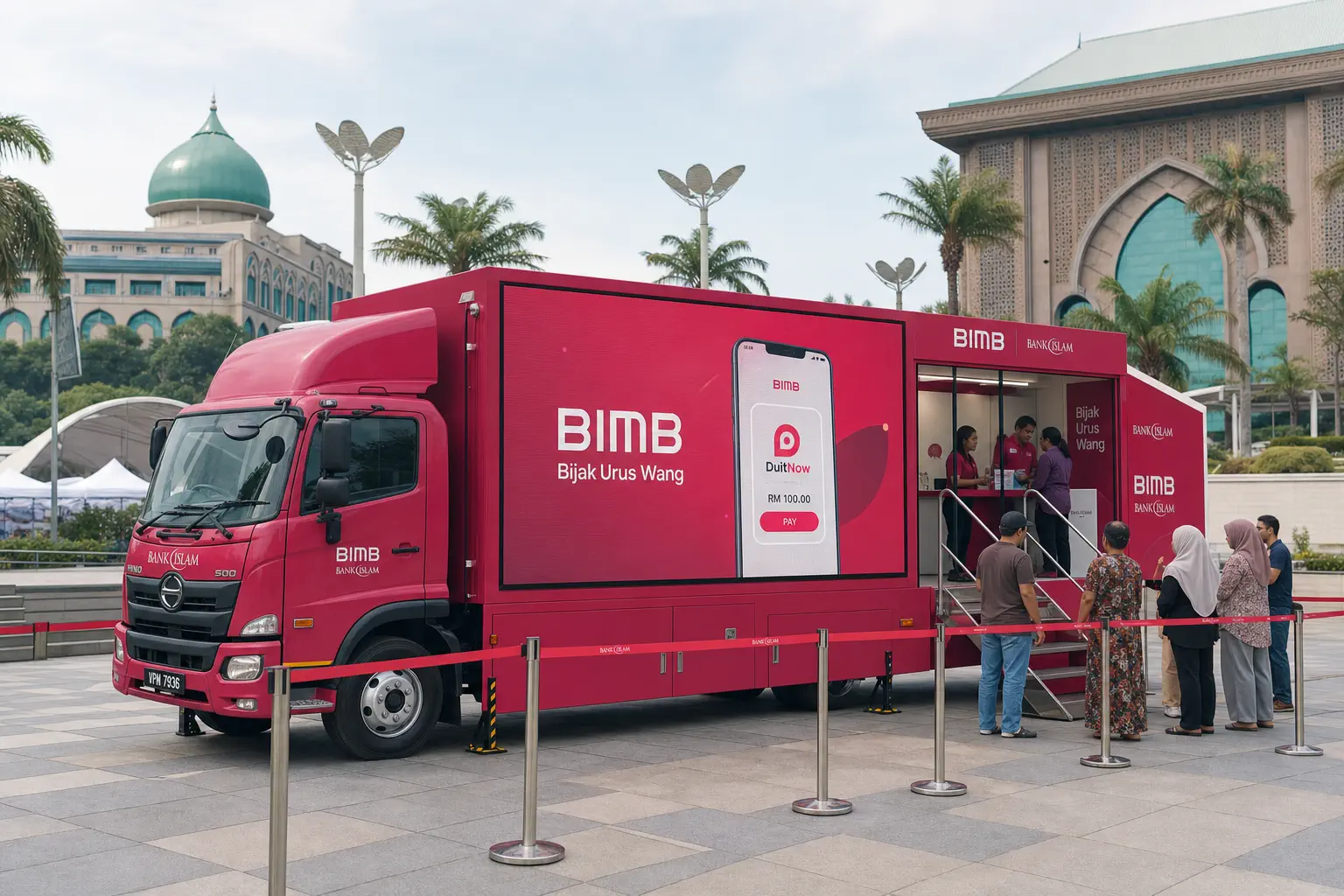 Property Launch Sampling & Demonstration activation format with a complete LED truck view