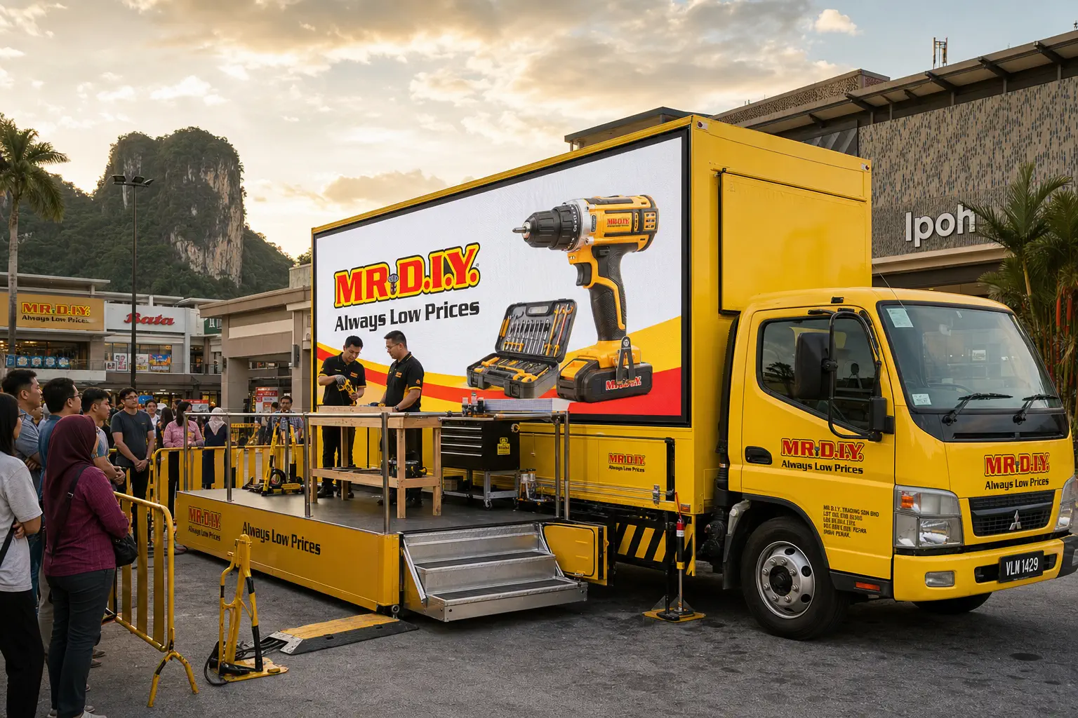 FMCG & Sampling Multi-Stop Roadshow activation format with a complete LED truck view