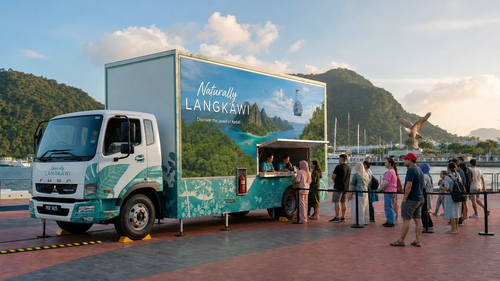 Government & Community Public Viewing Experience activation format with a complete LED truck view