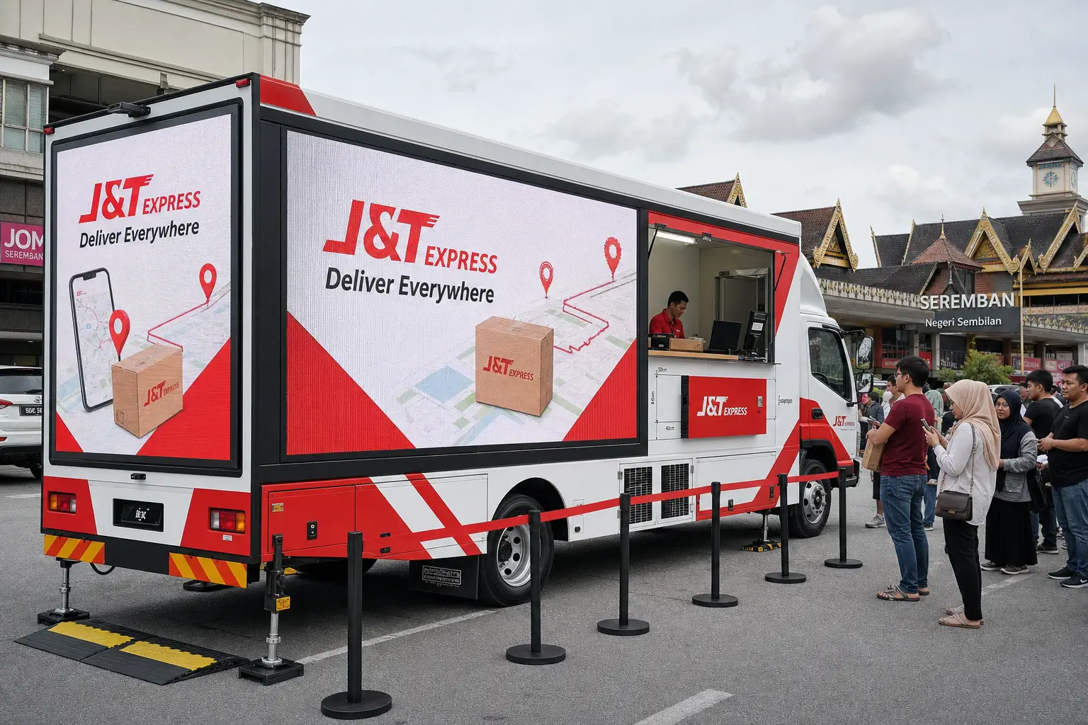 Education City Awareness Route activation format with a complete LED truck view