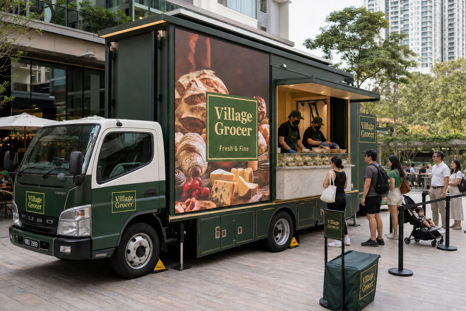 Government & Community City Awareness Route activation format with a complete LED truck view
