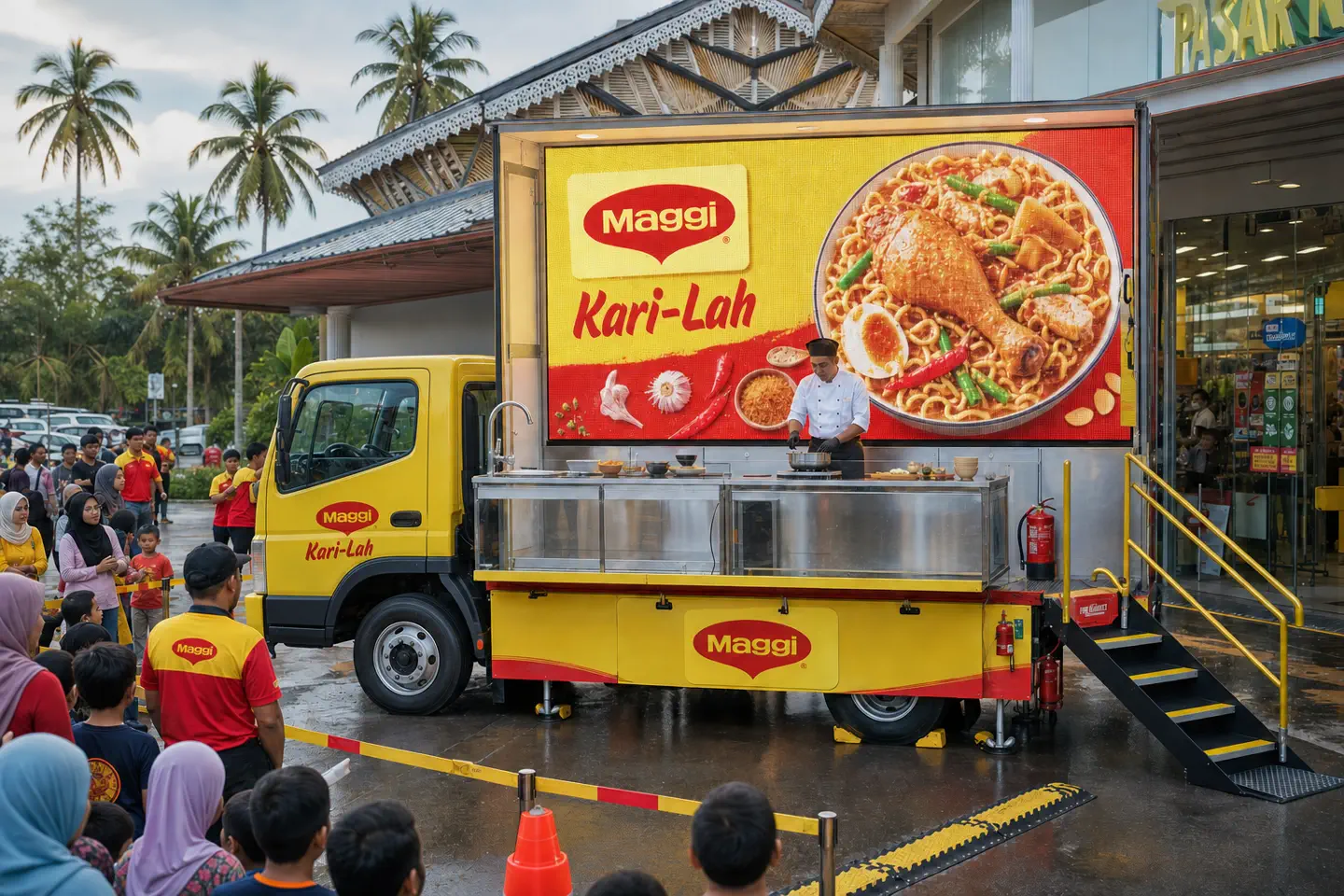 Corporate Sampling & Demonstration activation format with a complete LED truck view