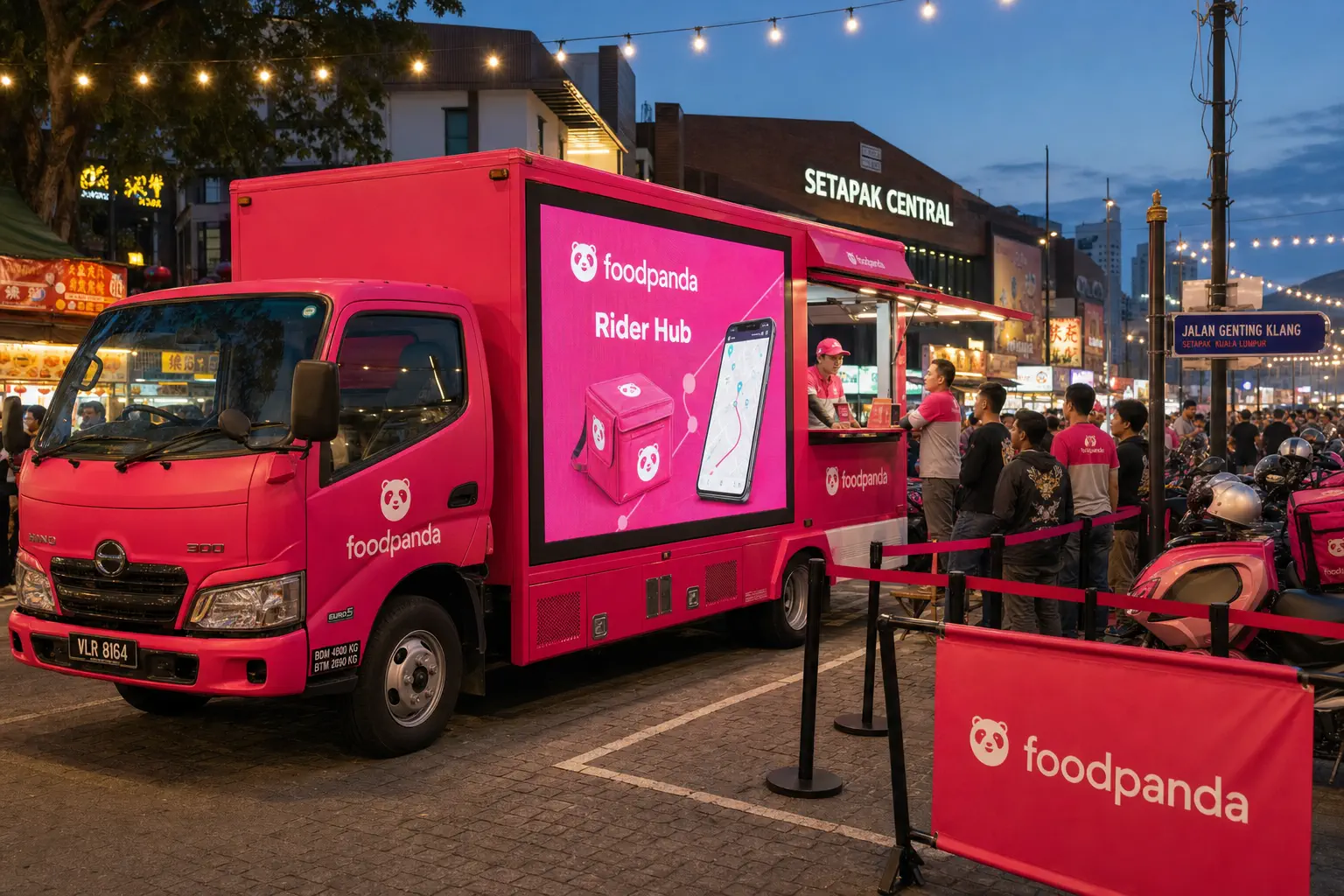 Education Launch Day Activation activation format with a complete LED truck view