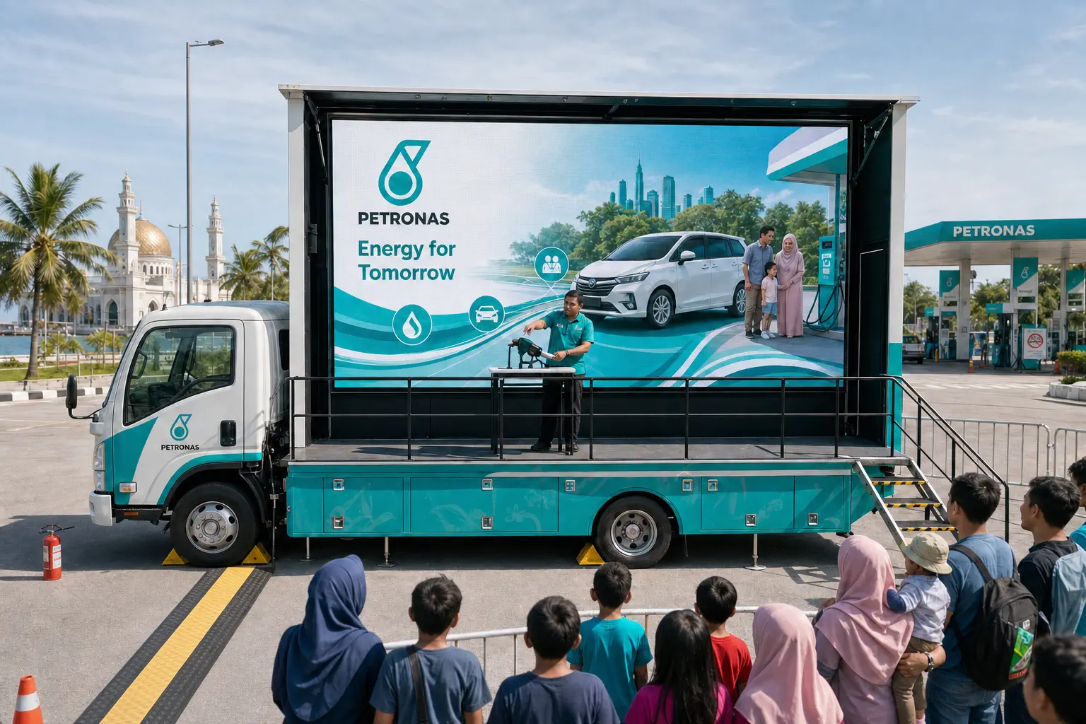 Automotive Sampling & Demonstration activation format with a complete LED truck view
