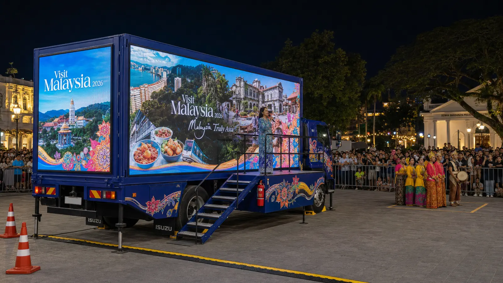 Retail & Mall Launch Day Activation activation format with a complete LED truck view