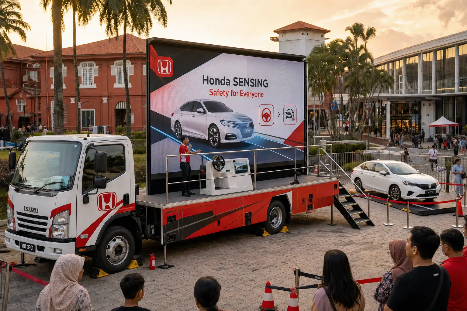 Property Launch Launch Day Activation activation format with a complete LED truck view