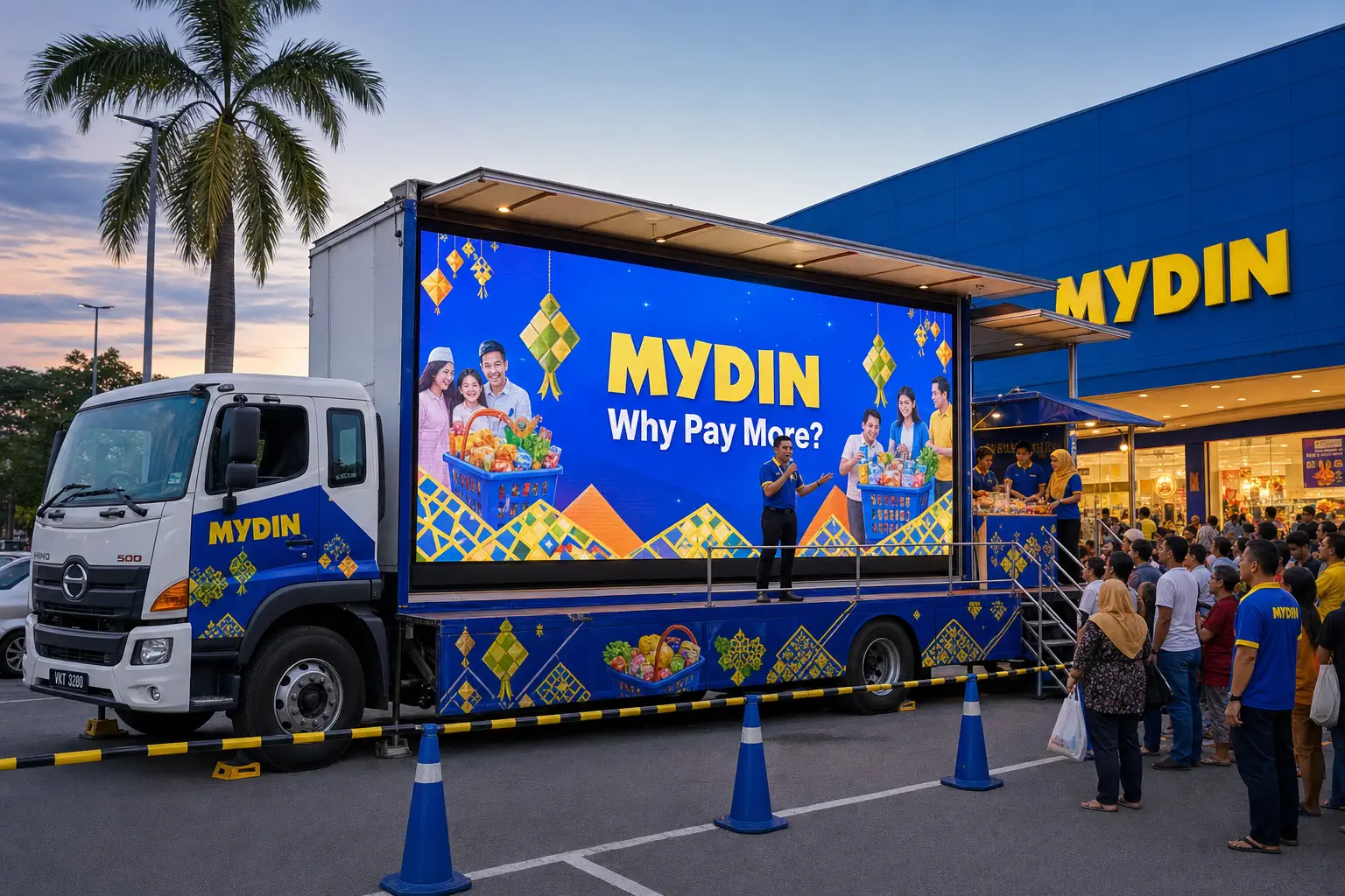 Corporate Launch Day Activation activation format with a complete LED truck view