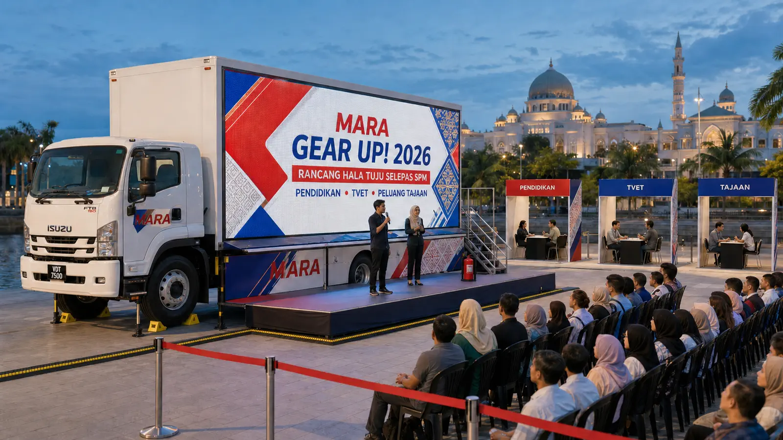 Entertainment Live Broadcast Event activation format with a complete LED truck view