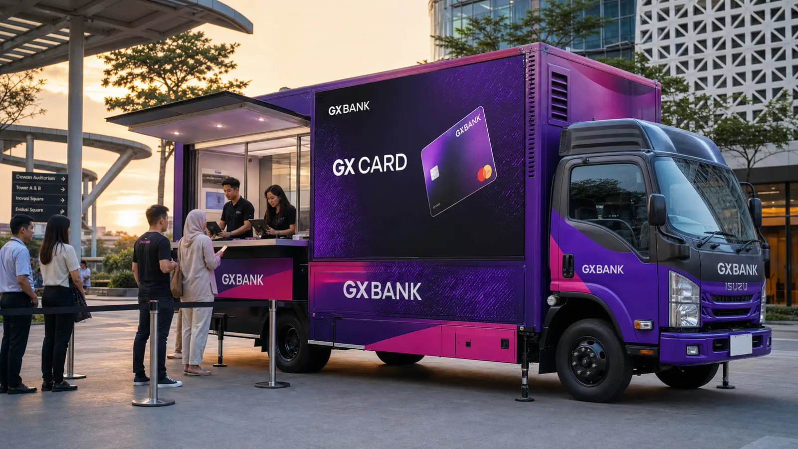 Sports & Fan Zone Mobile Showroom Tour activation format with a complete LED truck view