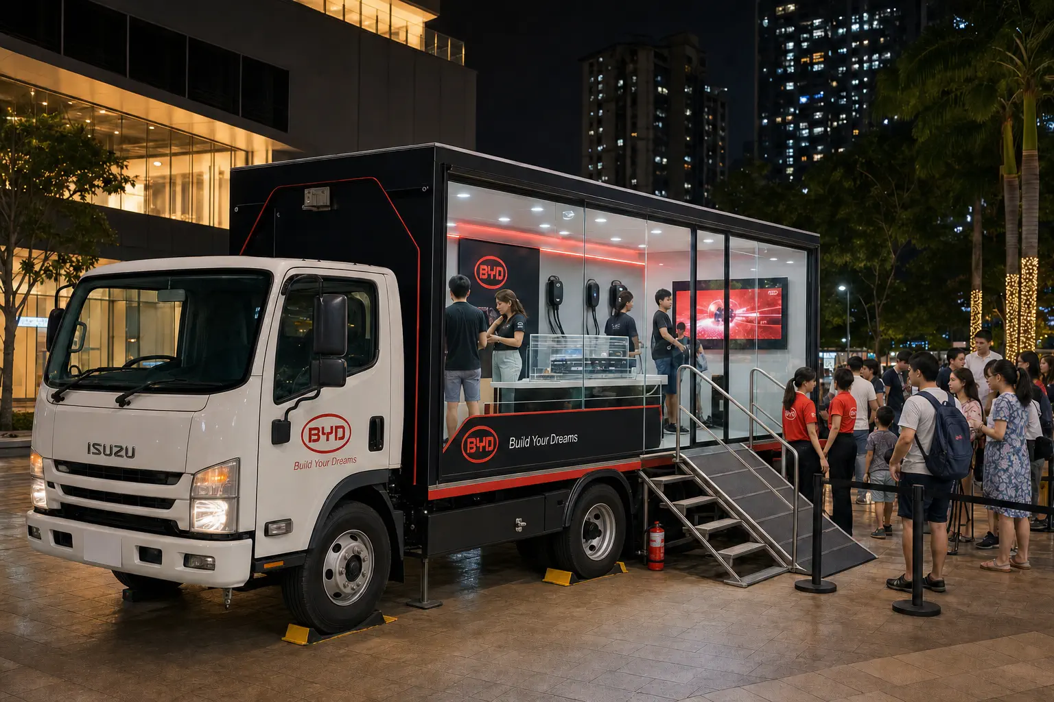 Government & Community Mobile Showroom Tour activation format with a complete LED truck view