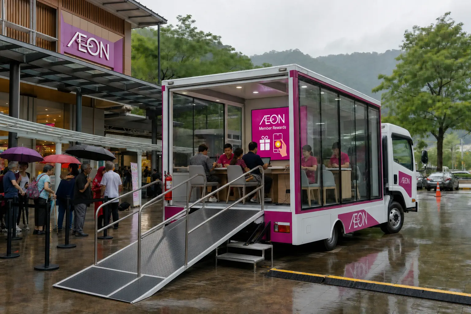 Automotive Premium Product Showcase activation format with a complete LED truck view