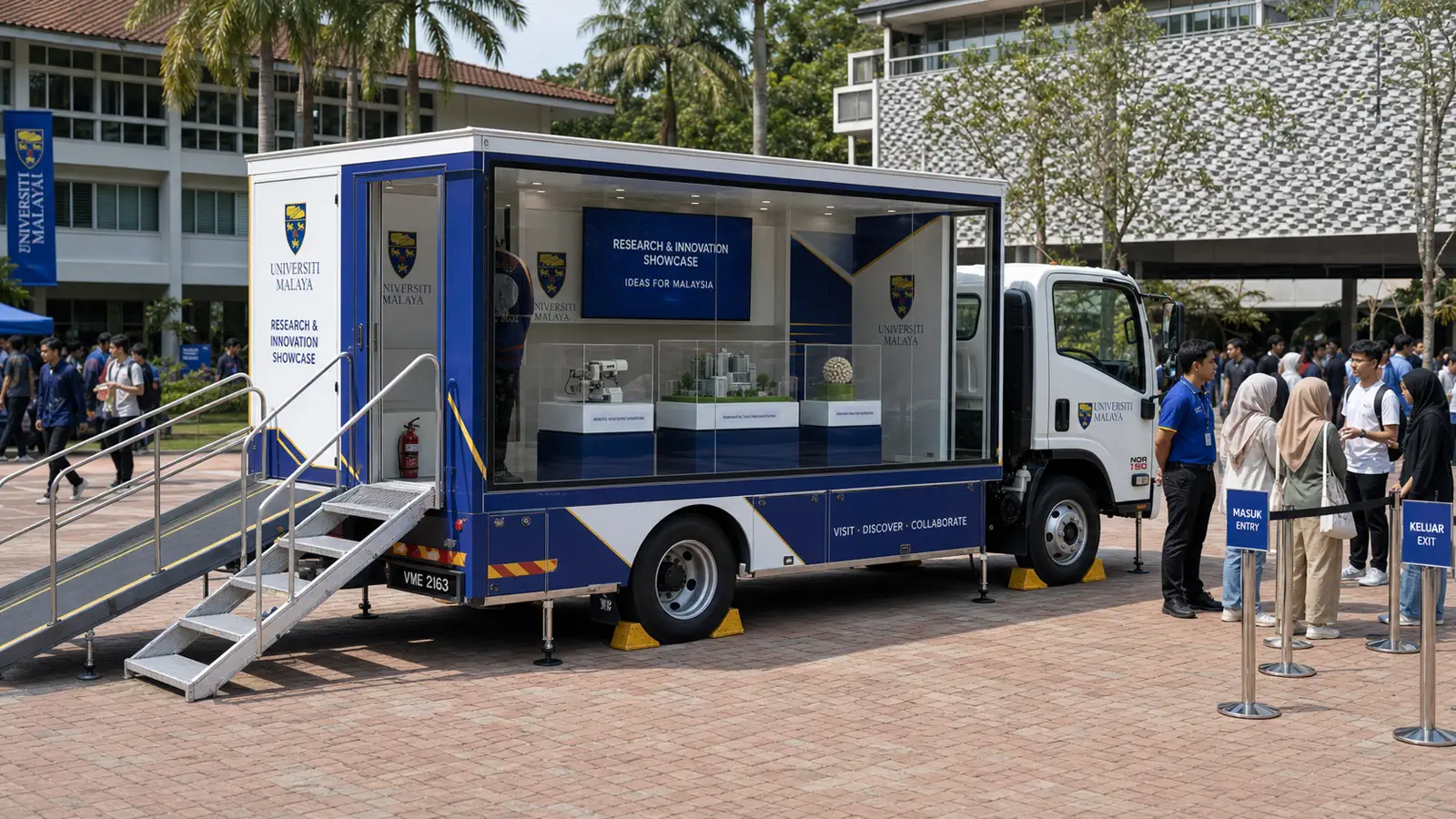 Corporate Mobile Showroom Tour activation format with a complete LED truck view