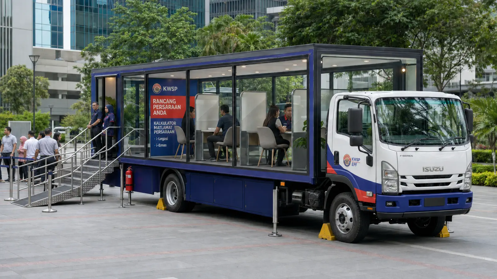 Property Launch Premium Product Showcase activation format with a complete LED truck view