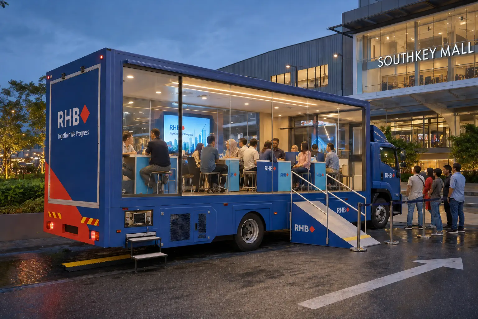 Sports & Fan Zone Local Promotion Blitz activation format with a complete LED truck view