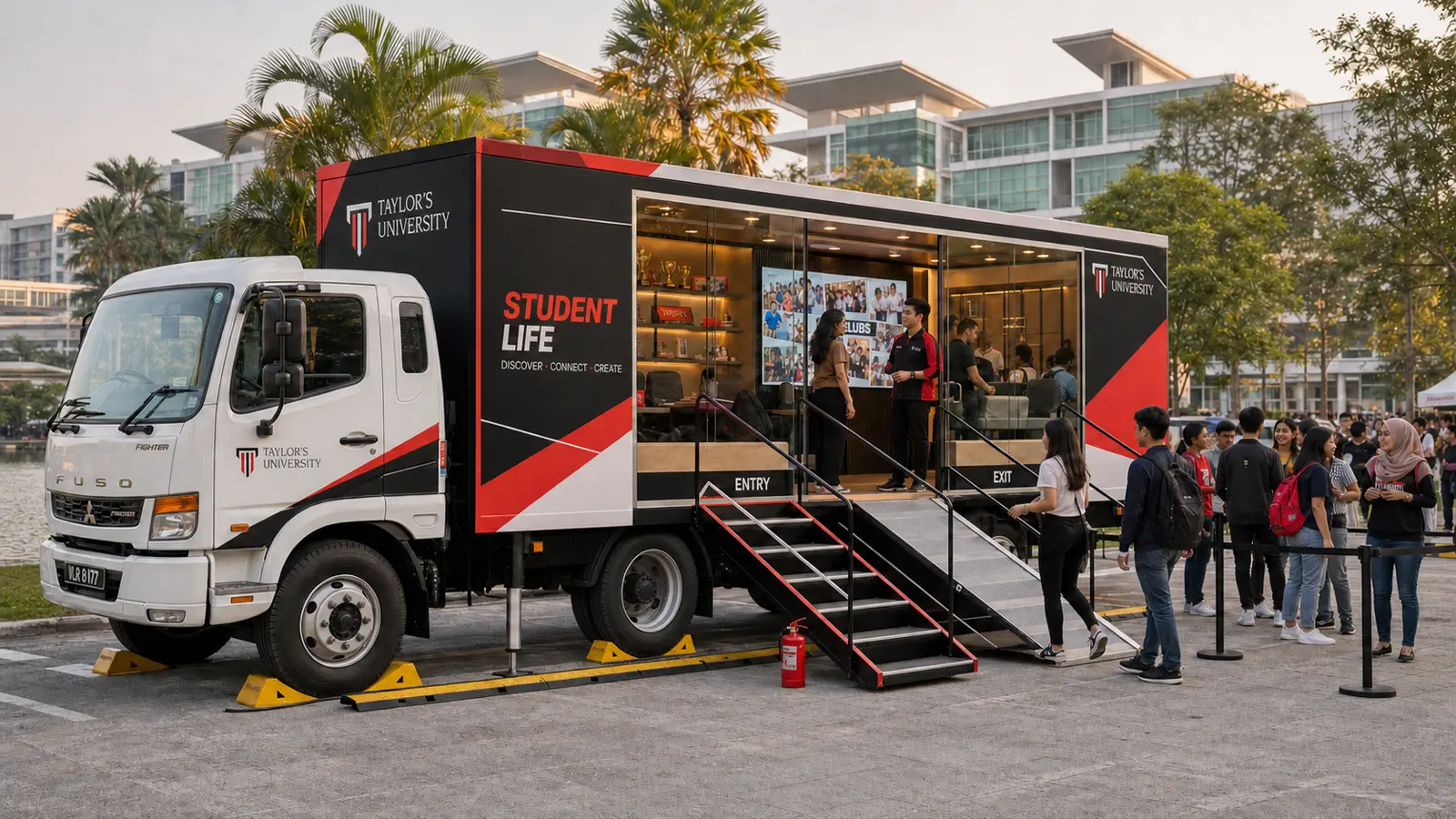 Entertainment Premium Product Showcase activation format with a complete LED truck view