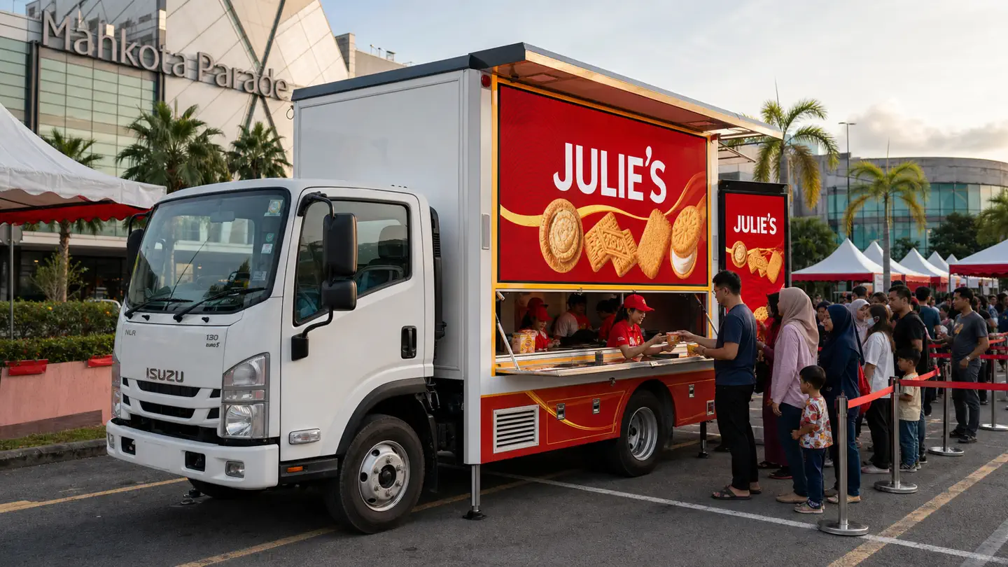 14-foot sampling LED truck rental concept in Melaka