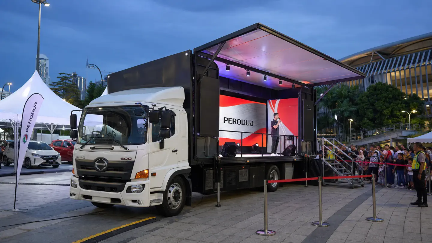20-foot mobile LED stage rental concept in Bukit Jalil, Kuala Lumpur