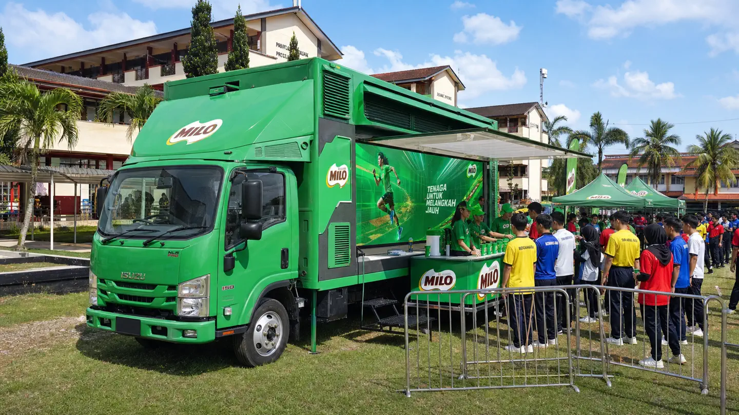 School sports LED truck rental concept in Malaysia